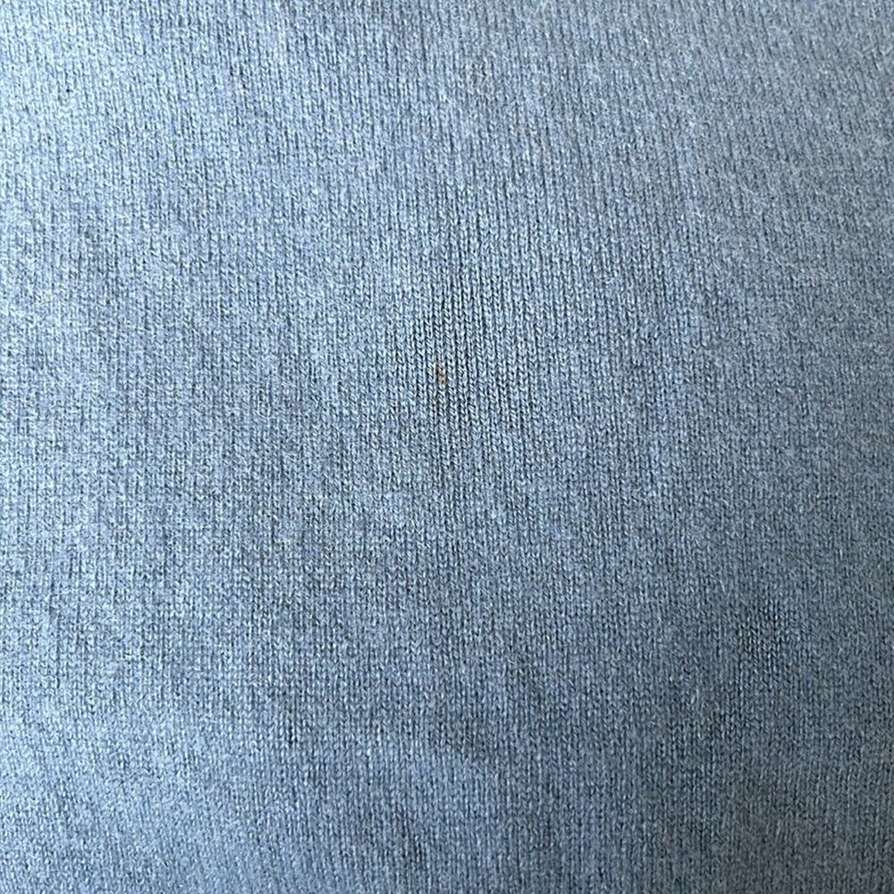 UNIQLO 100% Cashmere 3D Knit seamless chambray blue turtleneck sweater SIZE XS - Picture 3 of 6